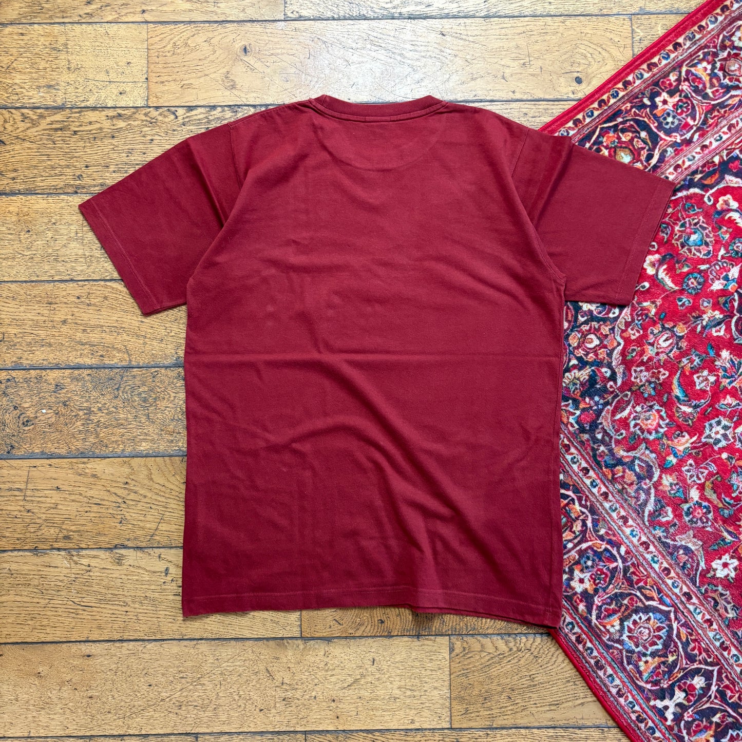 Vintage 00s Nike Burgundy Red Swoosh T-Shirt - S