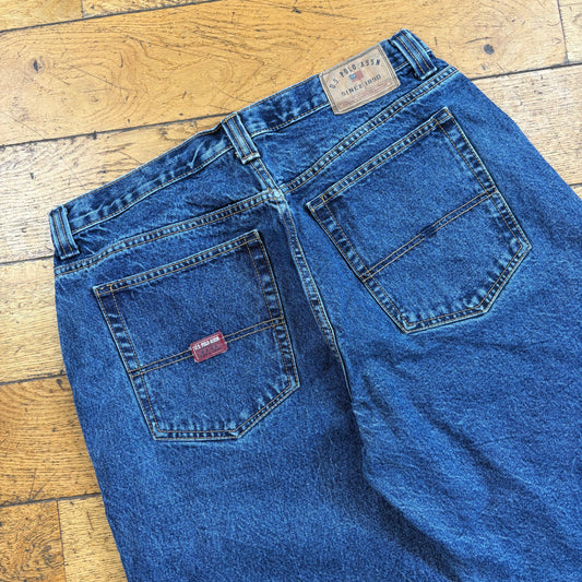 Vintage US Polo ASSN Embroidered Blue Hip Hop Baggy Shorts Jorts - 34