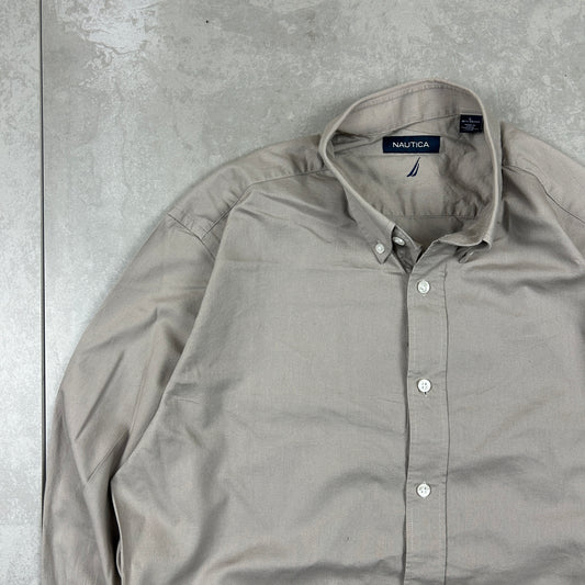 Vintage Nautica Light Brown Smart Shirt - L