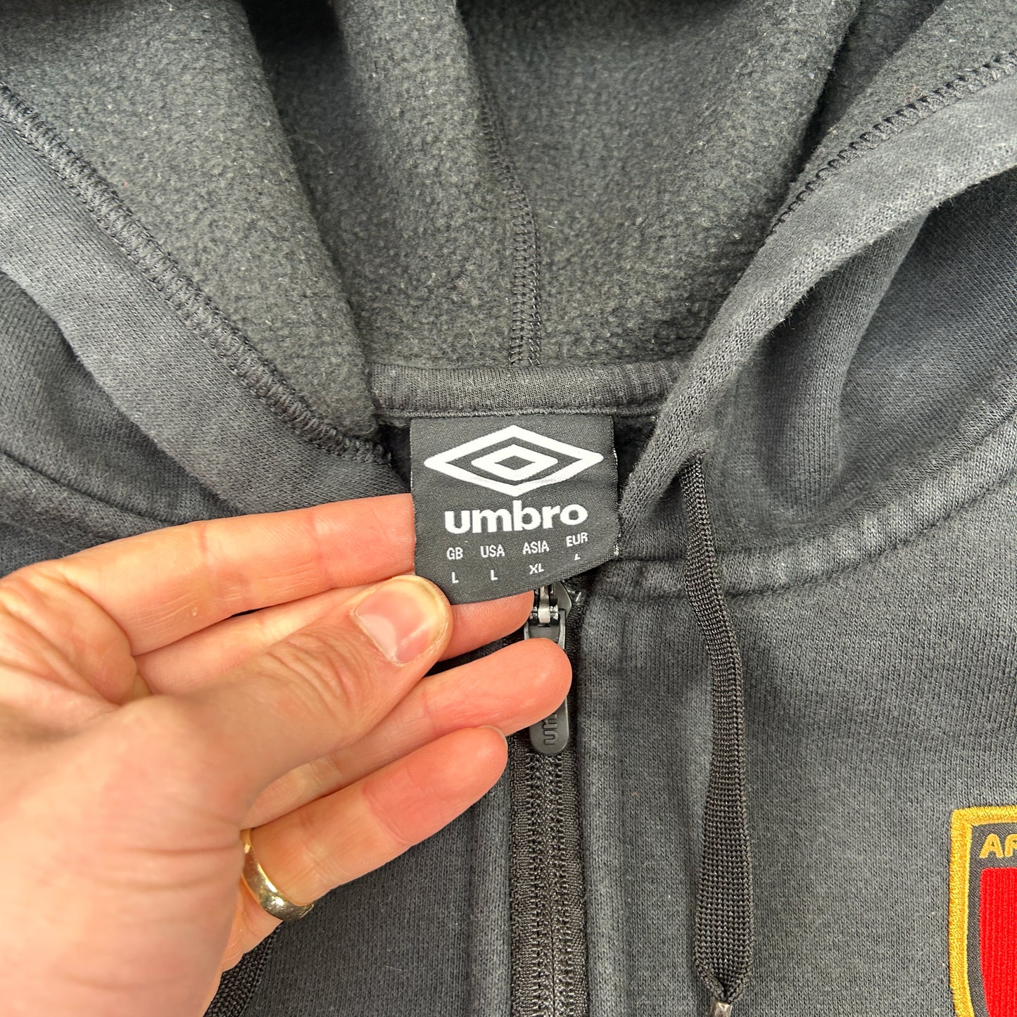 Vintage Bournemouth Embroidered Zip Hoodie Sweatshirt - M