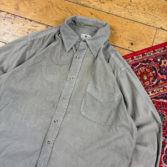 Vintage Grey Corduroy Shirt - L