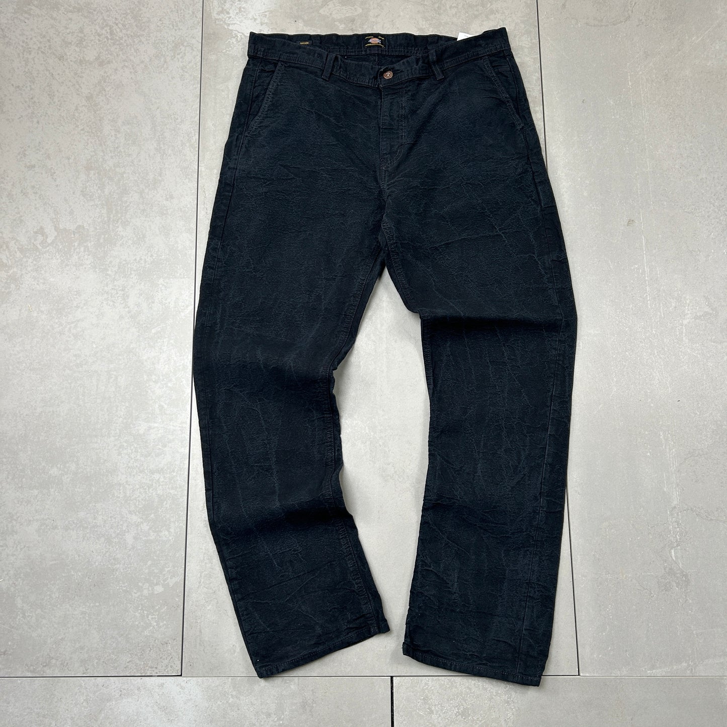 Vintage Dickies Workwear Carpenter Baggy Black Trousers - 36