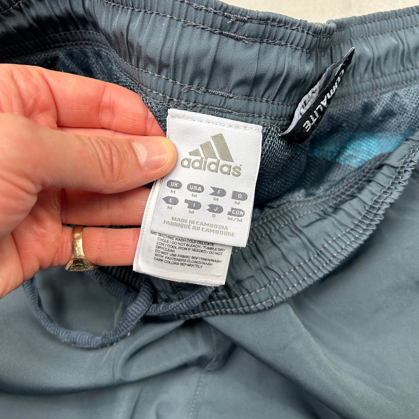 Vintage Adidas Grey Baggy Tracksuit Sweatpants Track Pants Bottoms - M