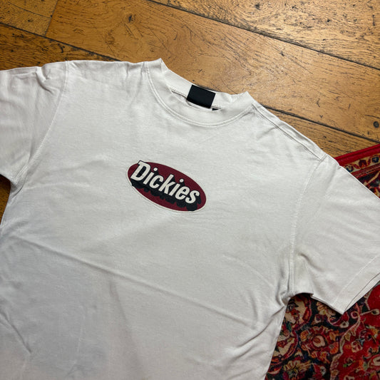 Vintage Dickies White Graphic T-Shirt - M