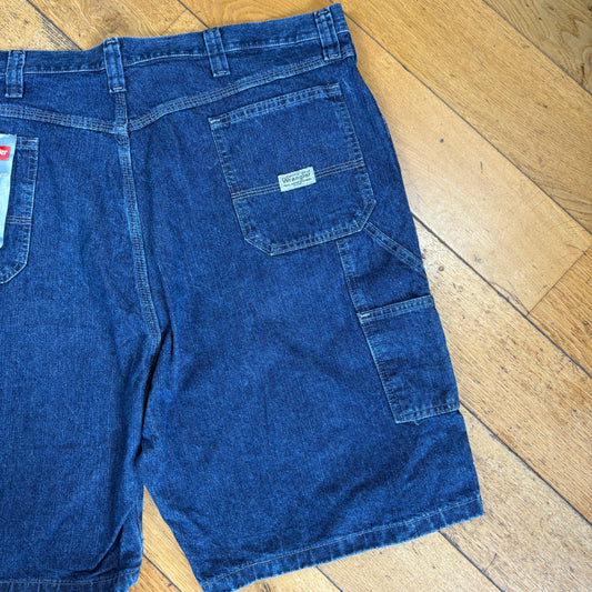 New with Tags Wrangler Denim Carpenter Blue Baggy Shorts - 42