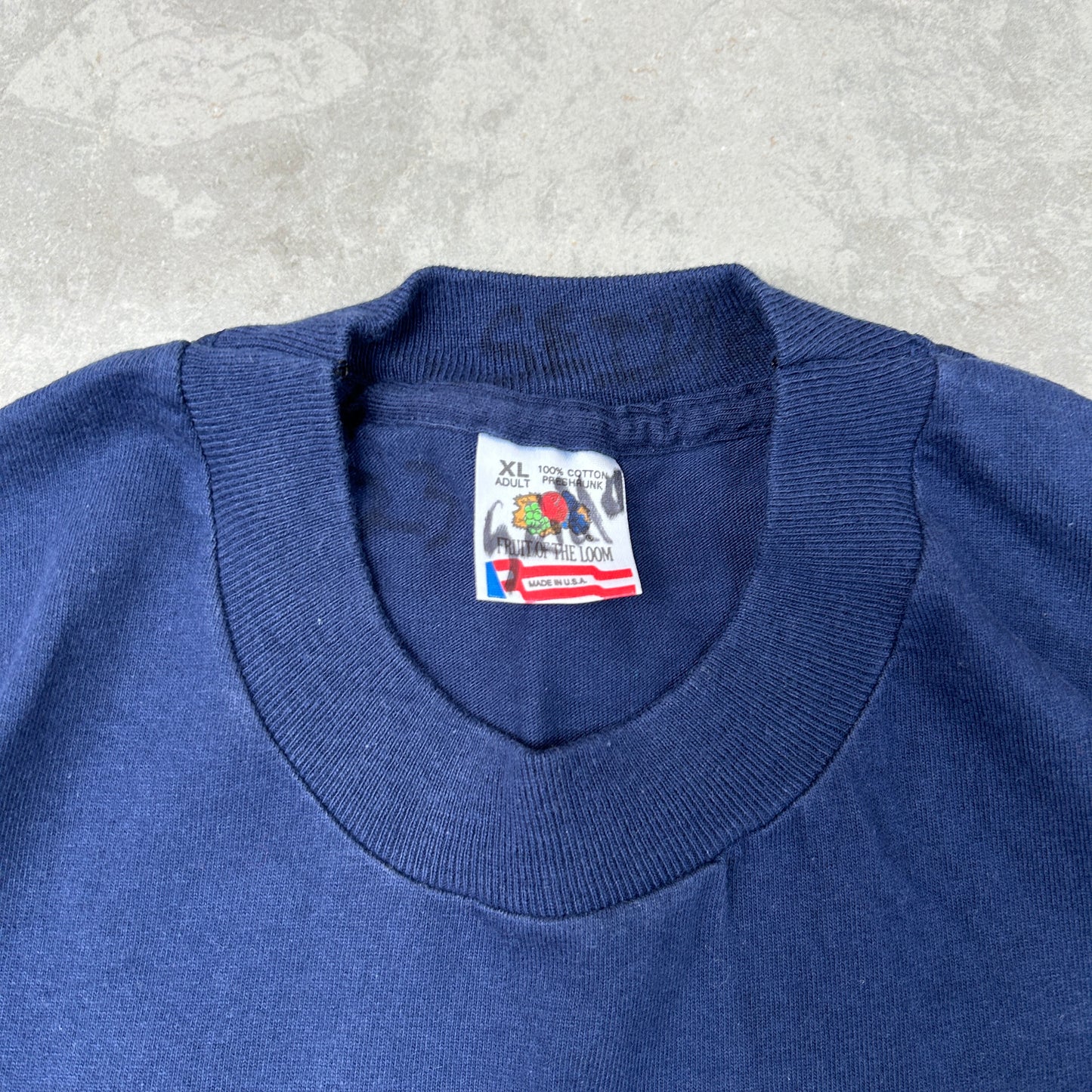 Vintage 90s Single Stitch Navy Korea Graphic T-Shirt - XL