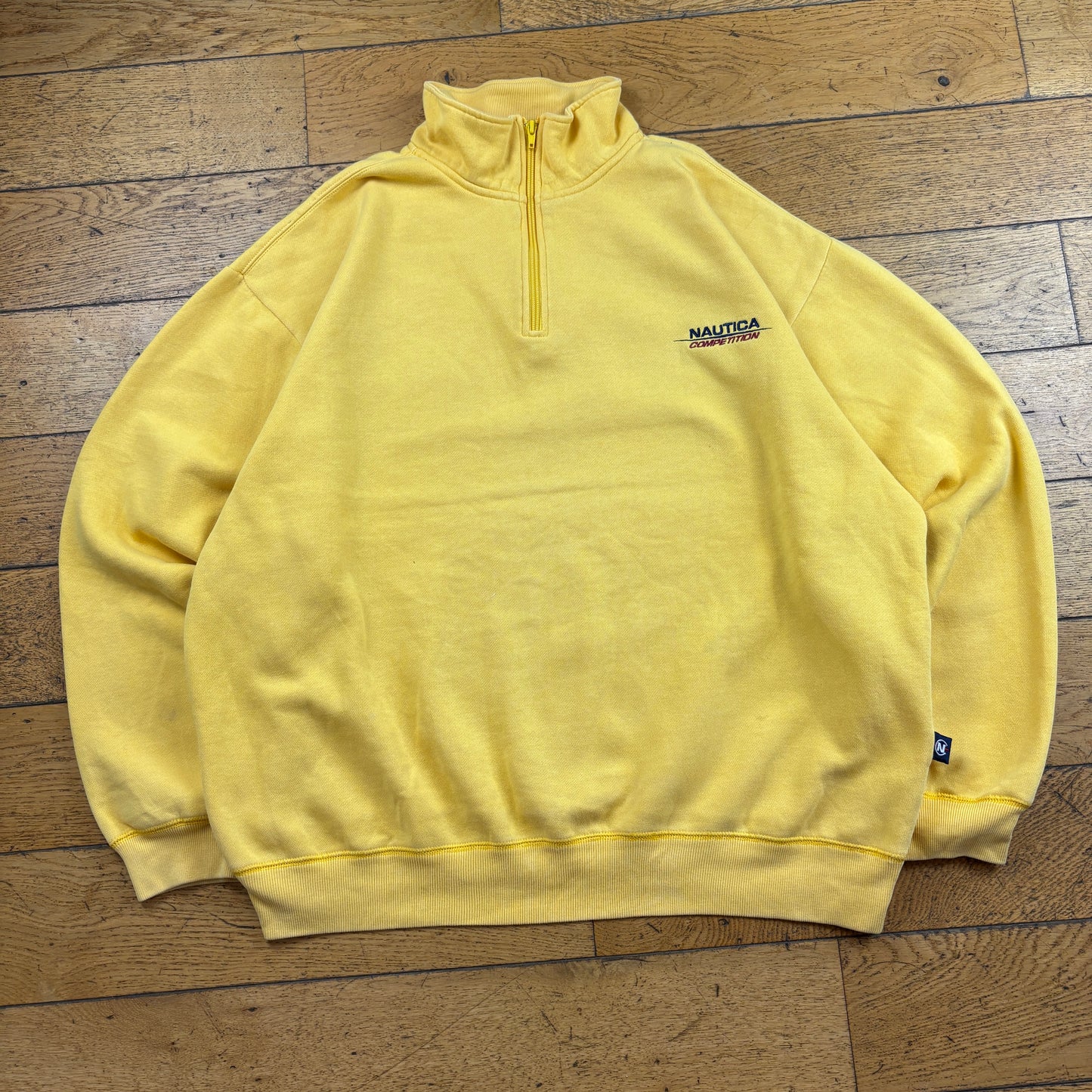 Vintage Nautica Yellow Embroidered Sweatshirt - XXL