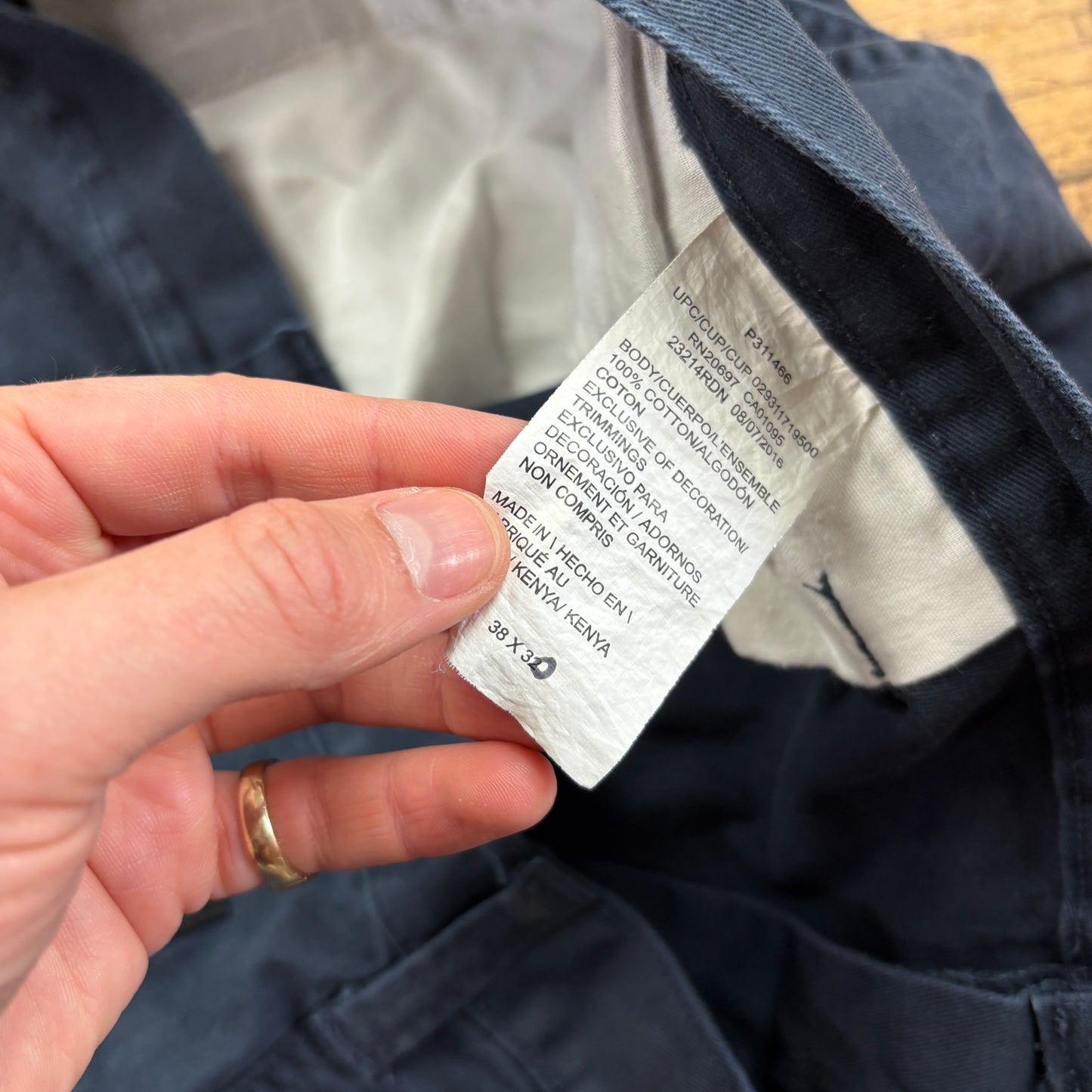 Vintage Dickies 874 Navy Skate Cargo Trousers - 38
