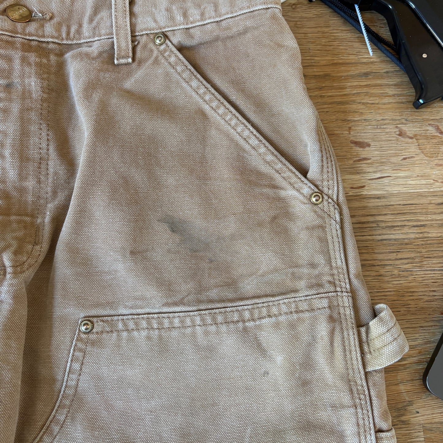 Vintage Carhartt Brown Double Knee Workwear Carpenter Baggy Trousers - 30S