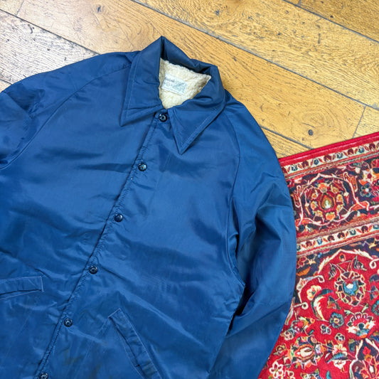 Vintage Navy Nylon Coach Harrington Jacket - S