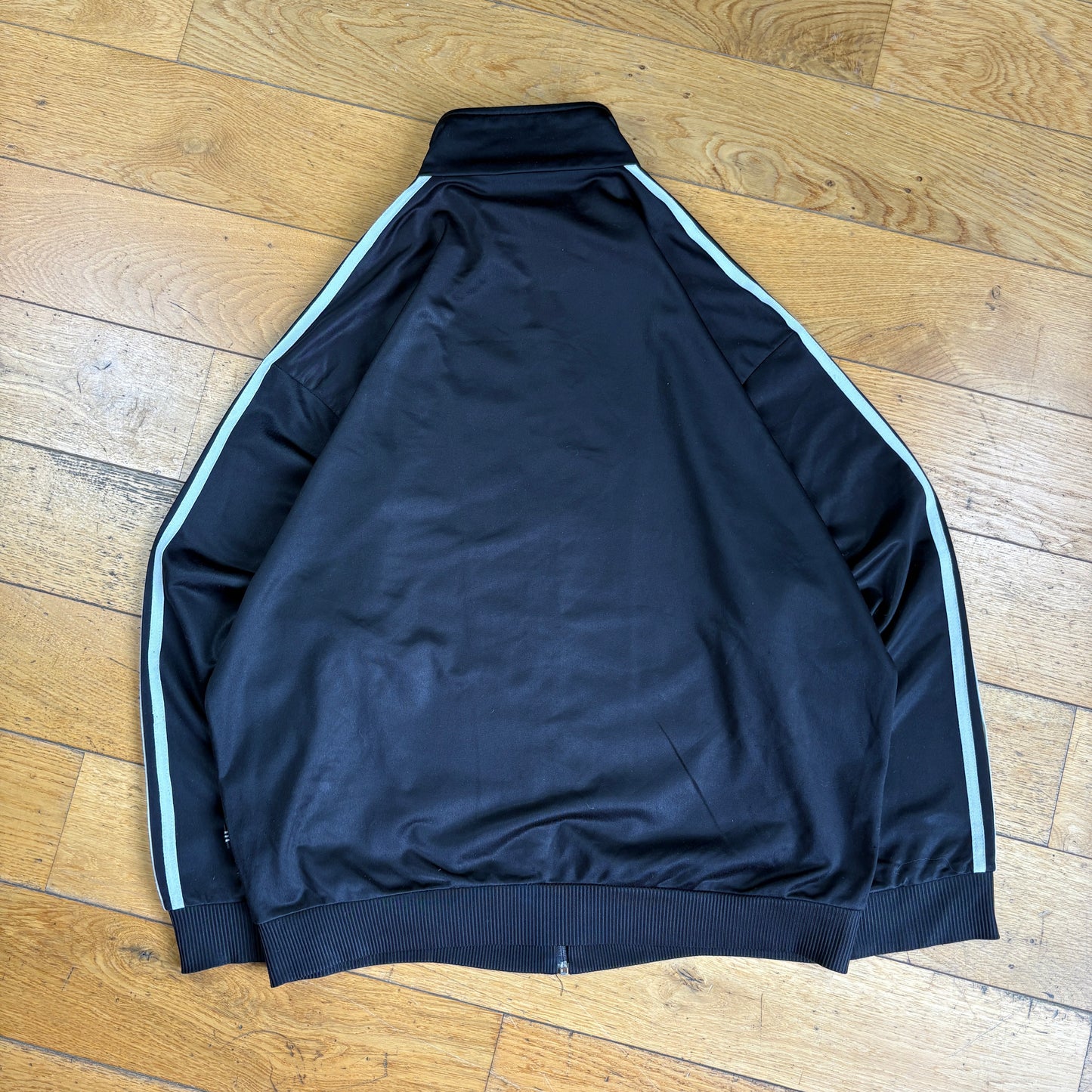 Vintage 80s Adidas Black Tracksuit Track Shell Windbreaker Jacket - XL