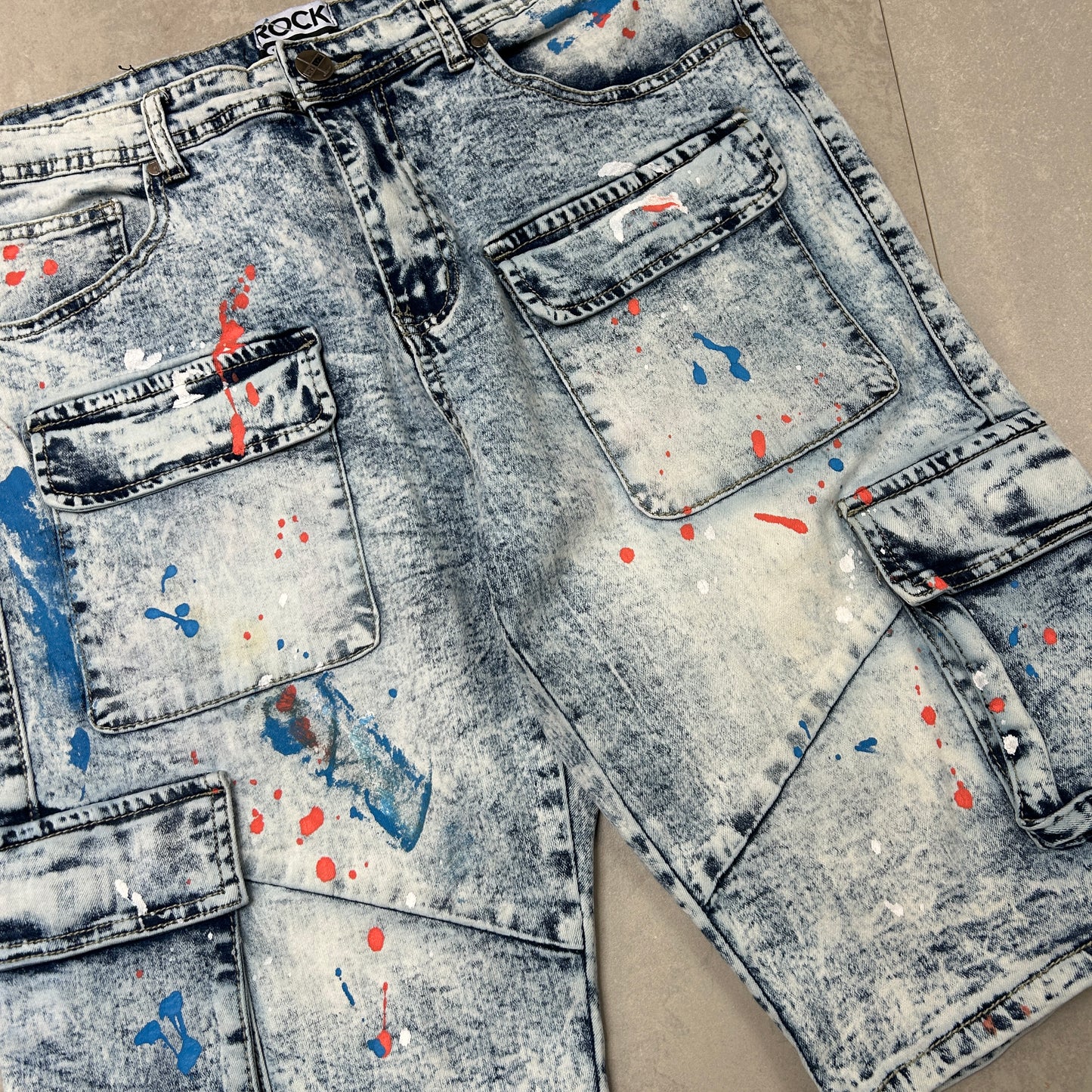Vintage Hip Hop Baggy Shorts Blue Jorts - 36