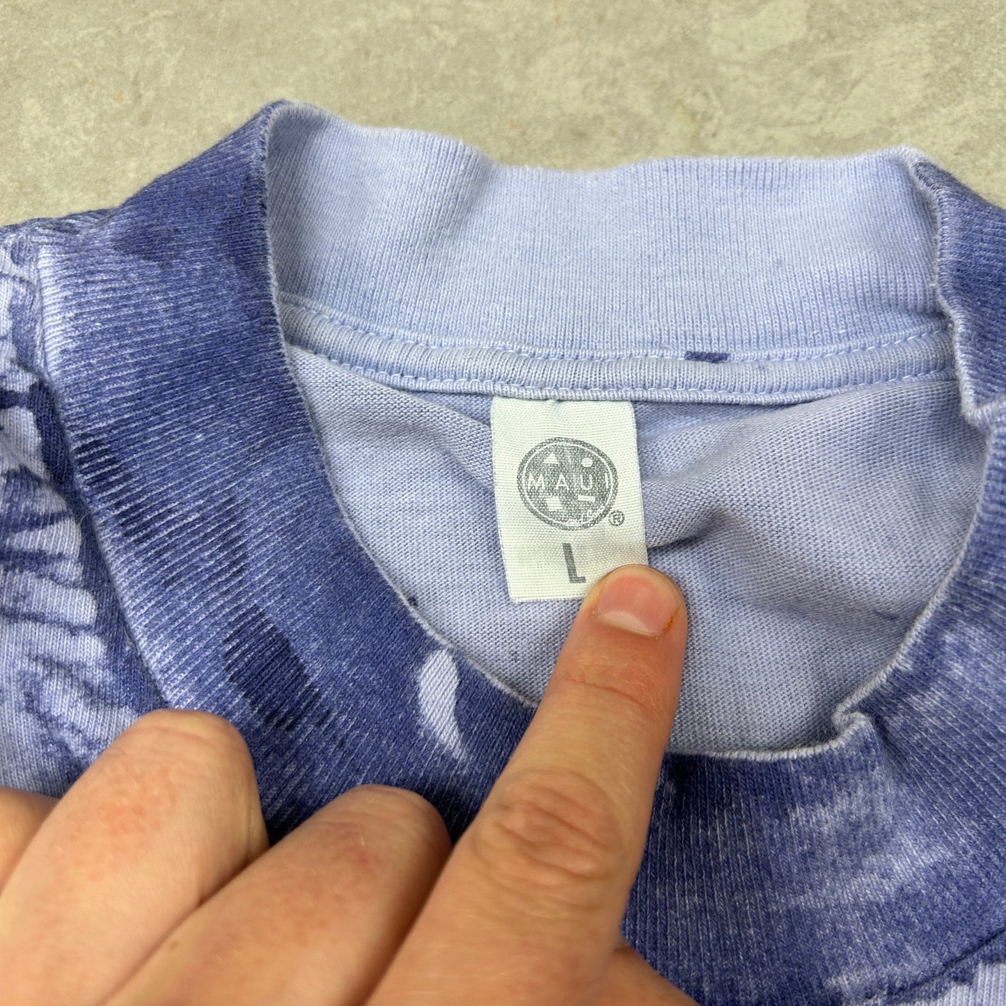 Vintage Maui and Sons Purple Tie Dye Graphic T-Shirt - L
