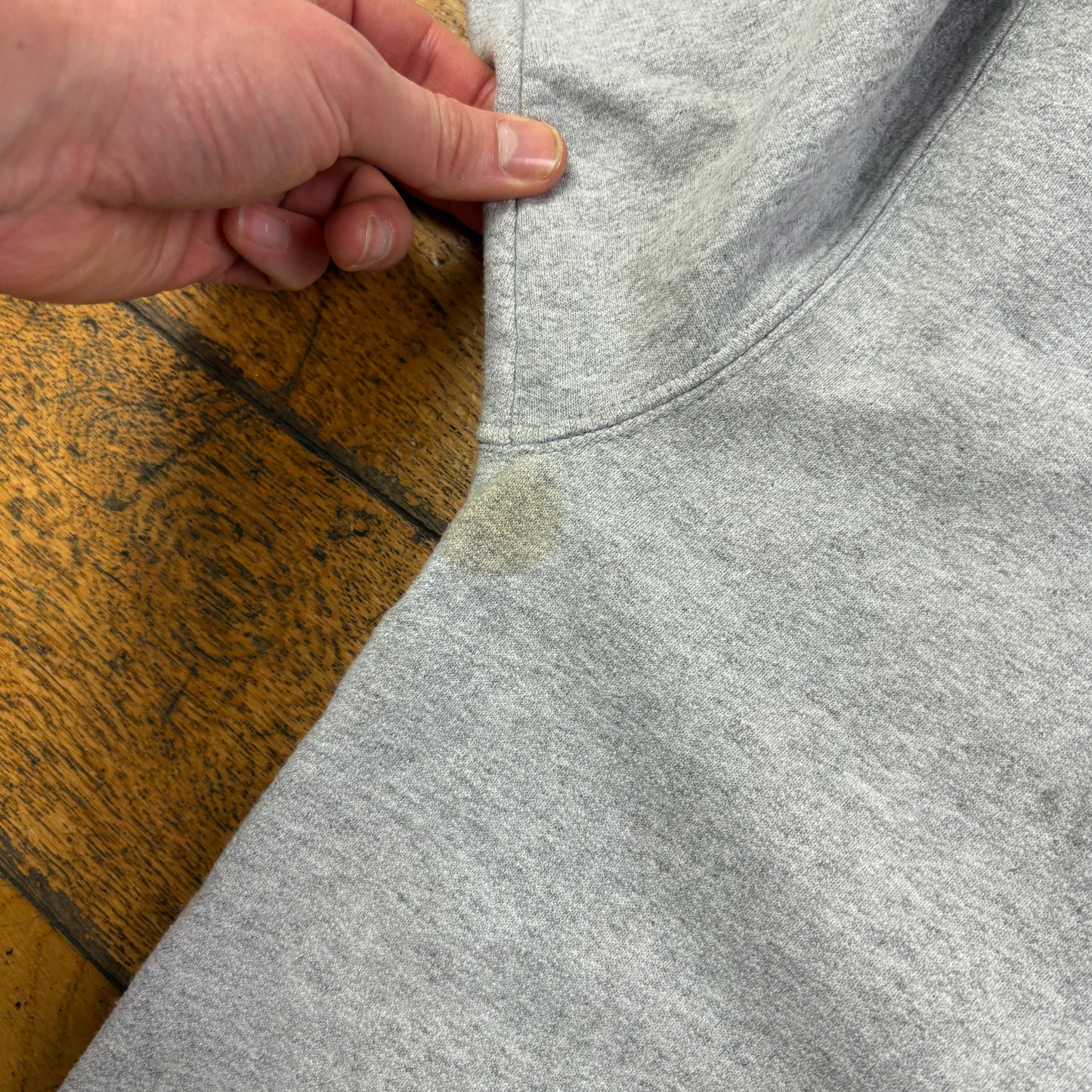 Vintage Thrasher Flames Grey Skate Hoodie Sweatshirt - S