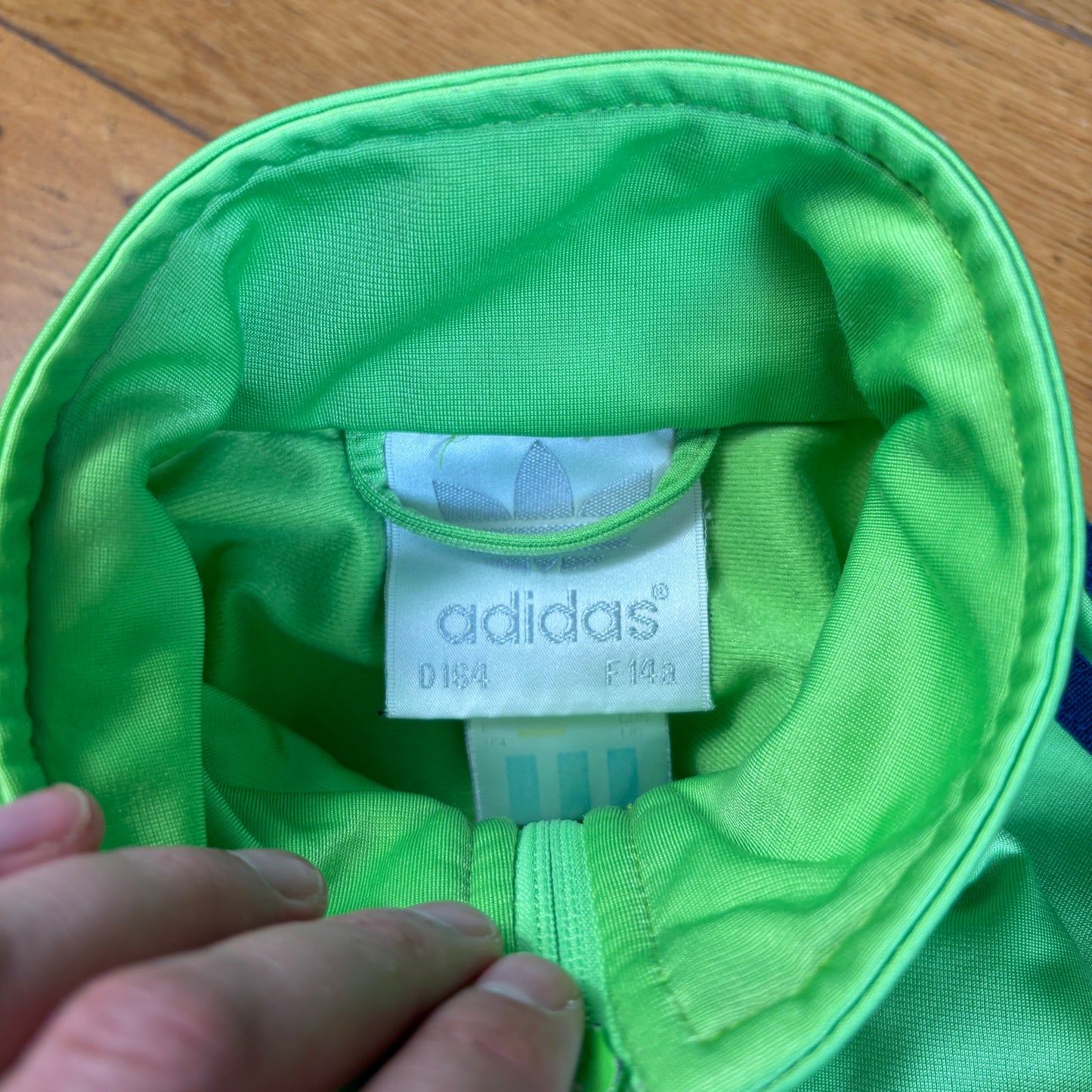 Vintage 80s Adidas Green Tracksuit Track Shell Windbreaker Jacket - S