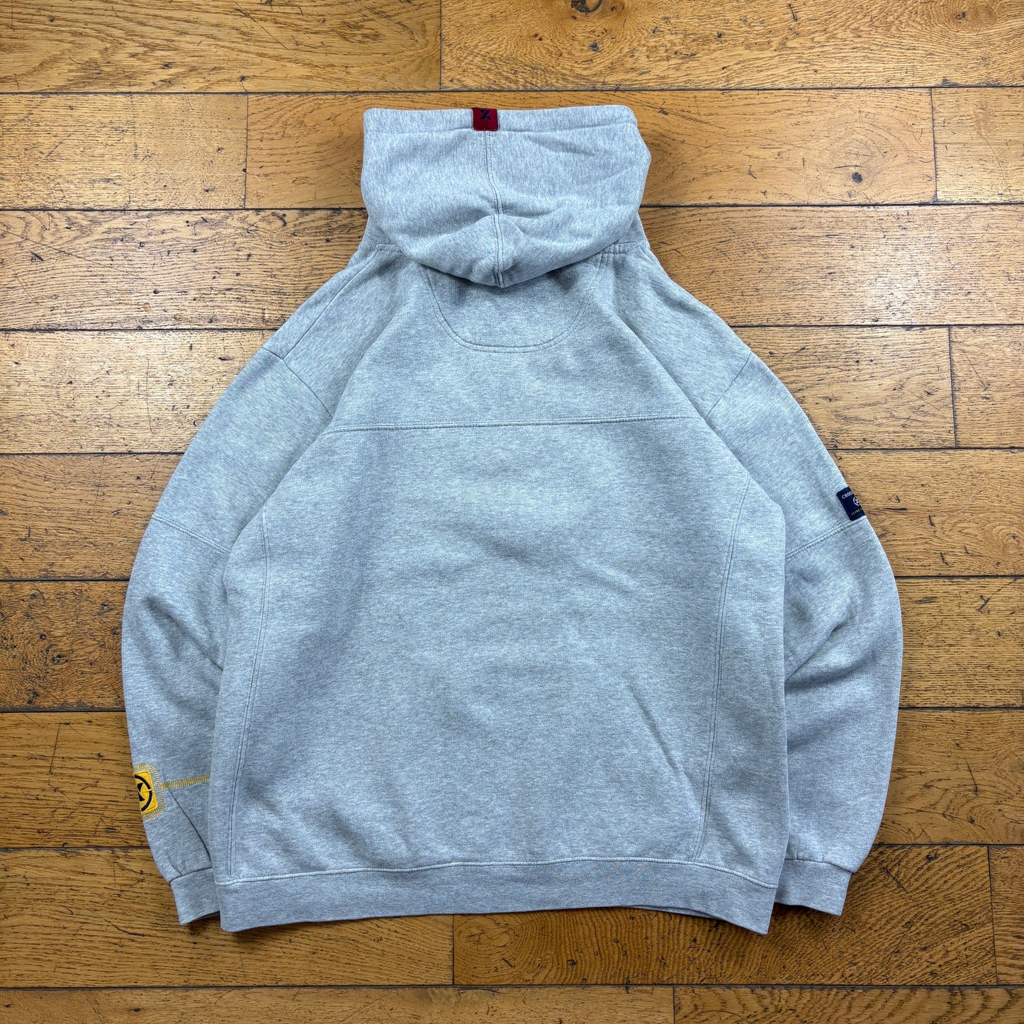 Vintage Crossover Embroidered Grey Hoodie Sweatshirt - M