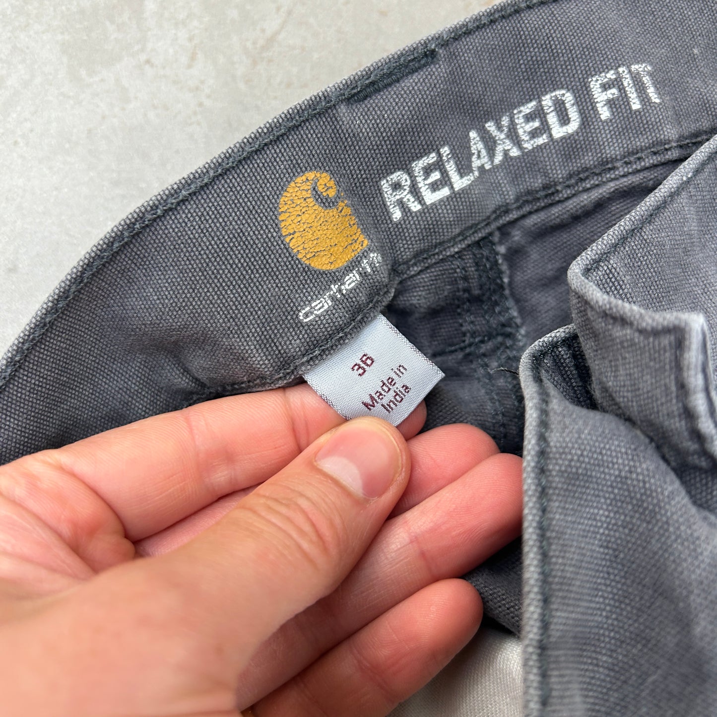 Vintage Carhartt Workwear Baggy Grey Carpenter Shorts - 36