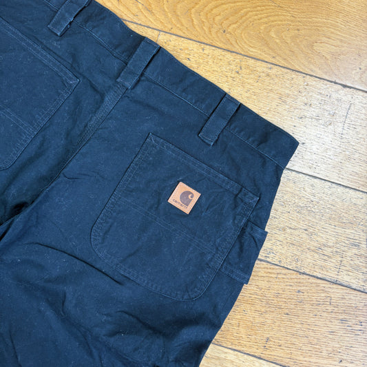Vintage Carhartt Workwear Black Baggy Carpenter Shorts - 36