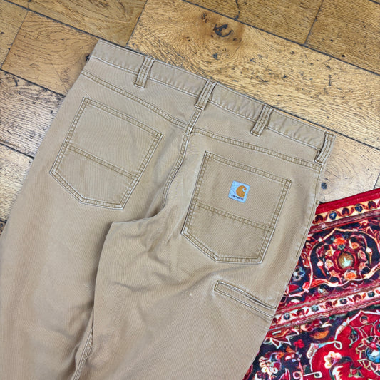 Vintage Carhartt Brown Workwear Carpenter Baggy Trousers - 36