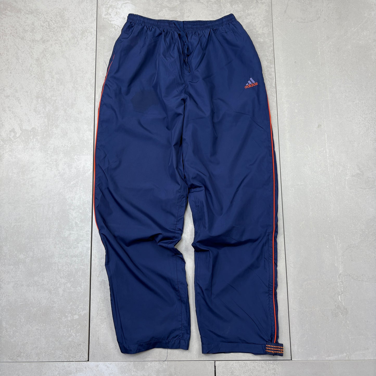 Vintage Adidas Blue Baggy Tracksuit Sweatpants Track Pants Bottoms - S