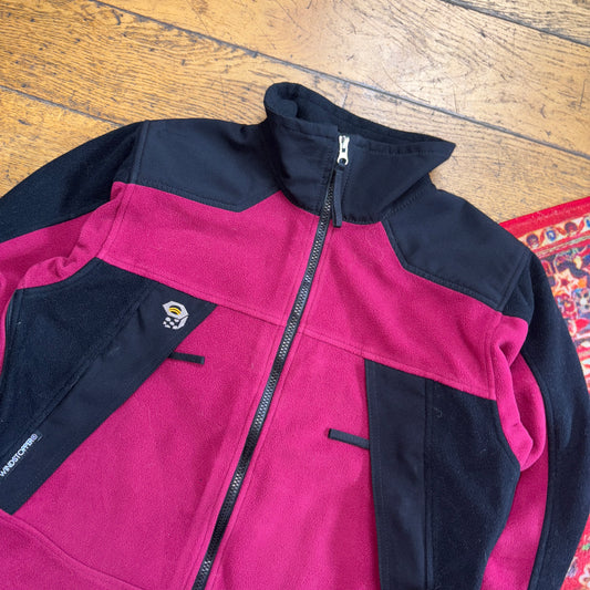 Vintage Mountain Hardwear Pink Burgundy Black Gorpcore Hiking Fleece Jacket - 8