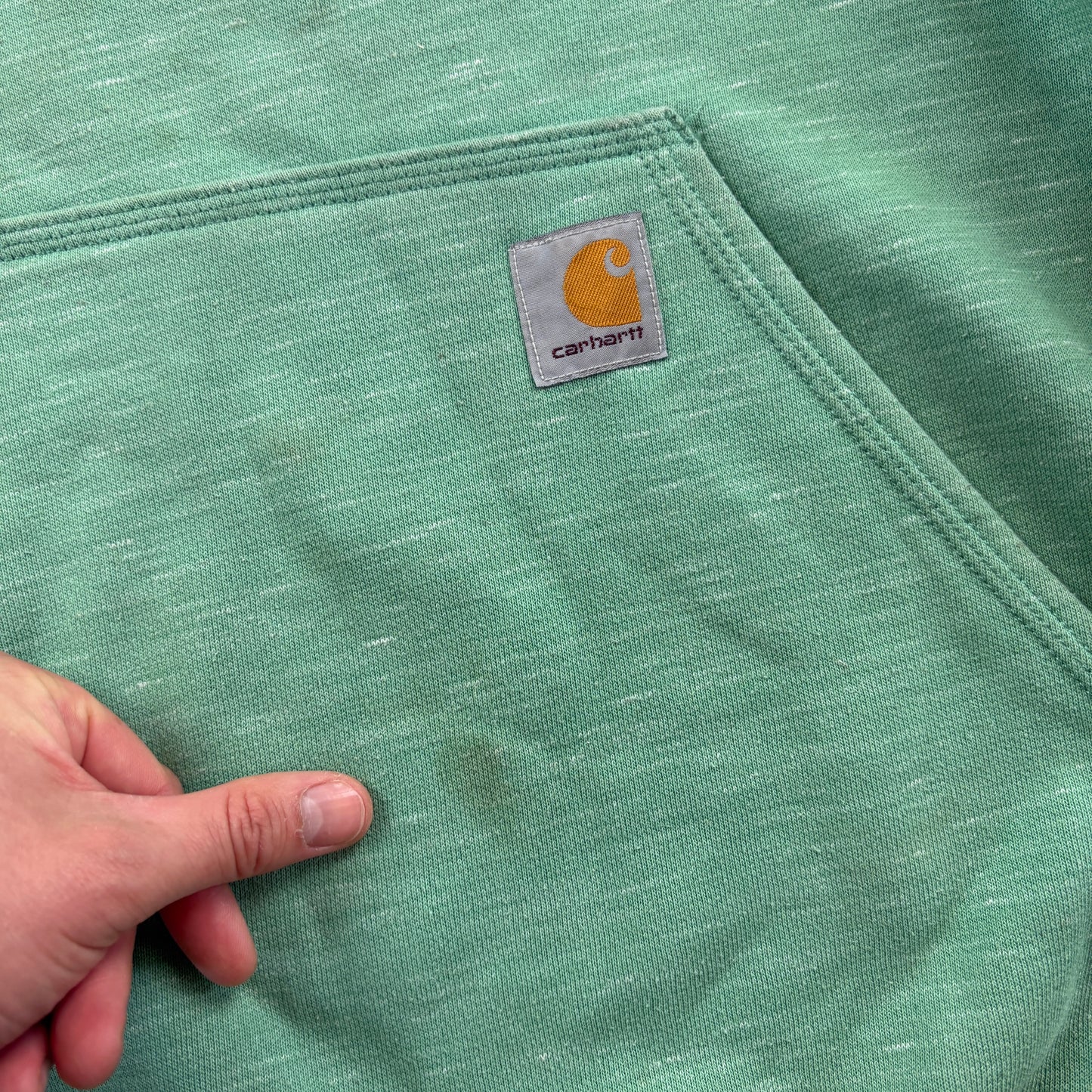 Vintage Carhartt Green Hoodie Sweatshirt - XL