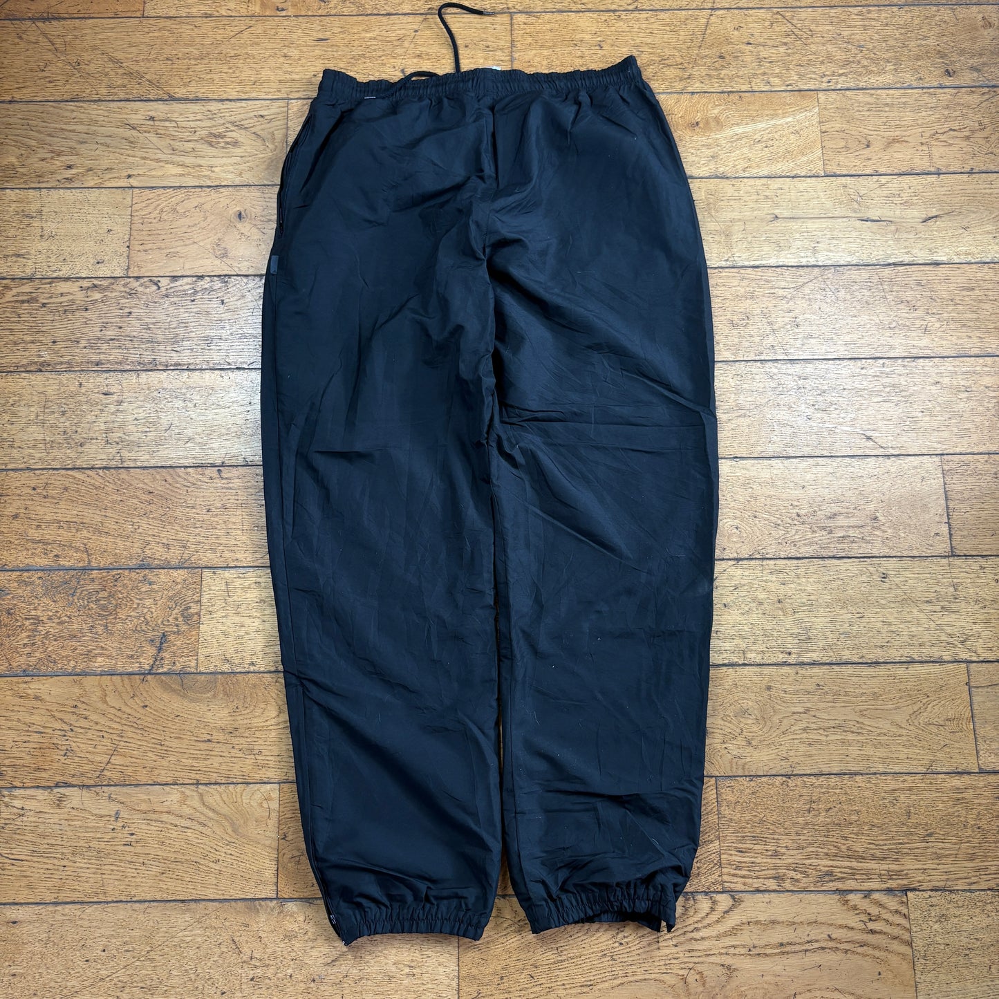 Vintage Adidas Black Baggy Tracksuit Sweatpants Track Pants Bottoms - L