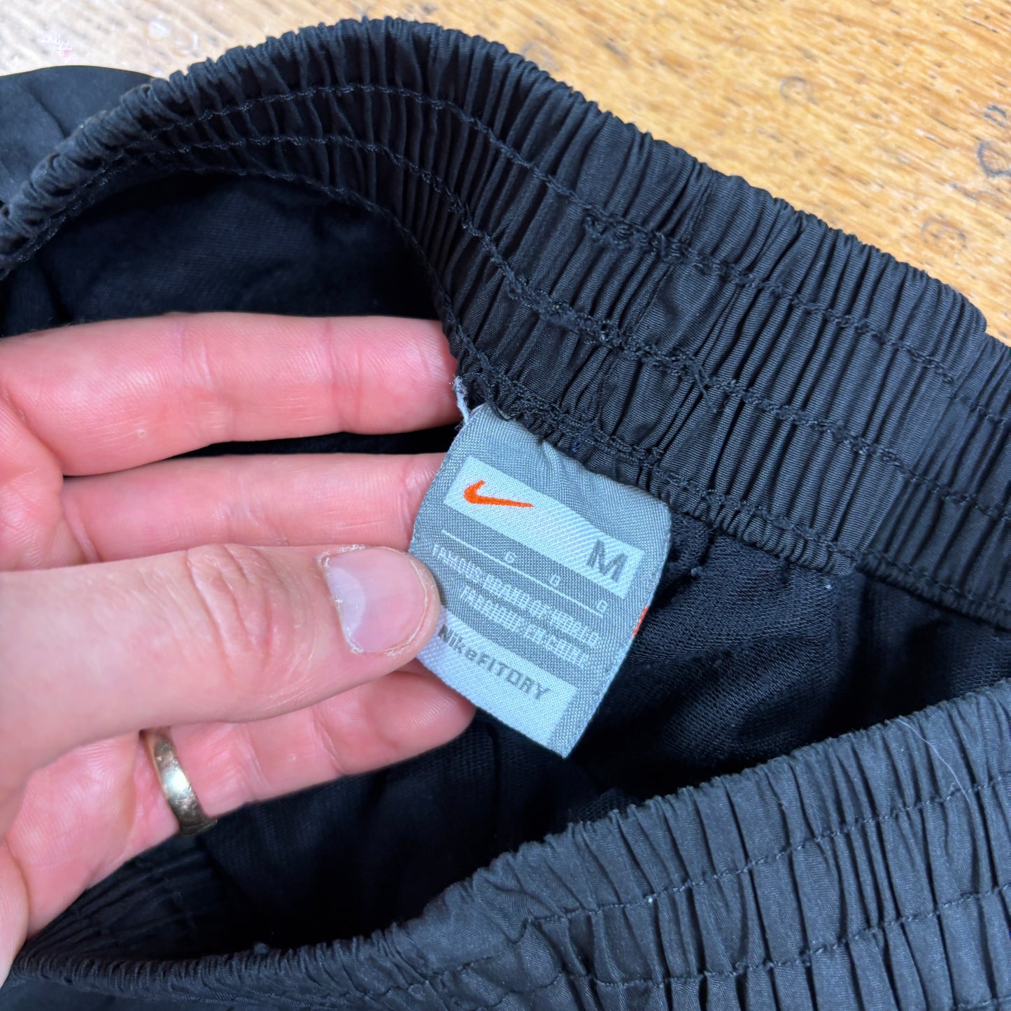 Vintage Nike Brazil Black Baggy Tracksuit Sweatpants Track Pants Bottoms - Size6