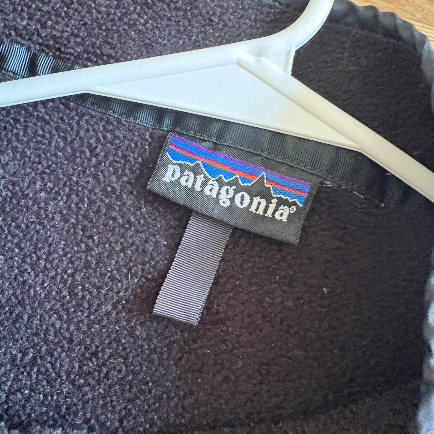 Vintage Patagonia Black Synchilla Button Fleece Jumper Jacket Pullover - L