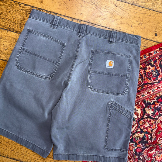 Vintage Carhartt Grey Workwear Baggy Carpenter Shorts -38