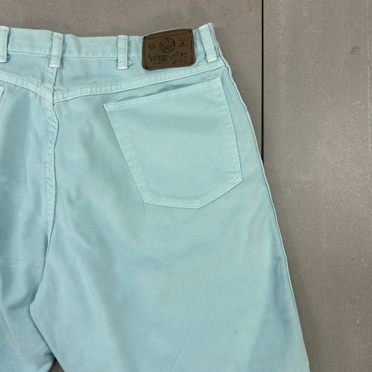 Vintage Wrangler Baby Blue Carpenter Baggy Shorts - 35