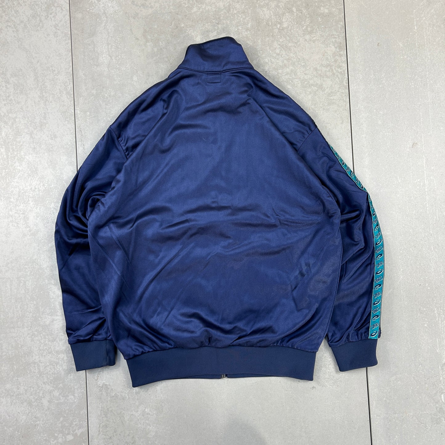 Vintage 90s Asics Navy Tracksuit Track Shell Windbreaker Jacket - M
