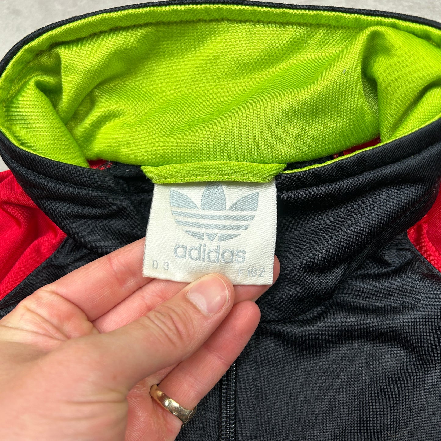 Vintage 80s Adidas Black Tracksuit Track Shell Windbreaker Jacket - M