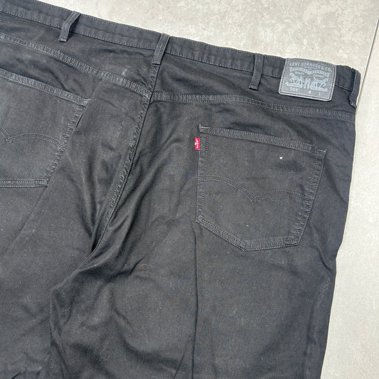 Vintage Levis 569 Black Baggy Denim Shorts - 50