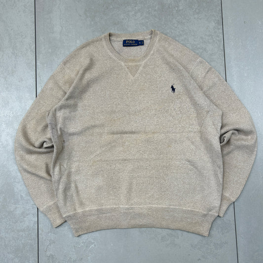 Vintage Ralph Lauren Brown Knit Jumper - S