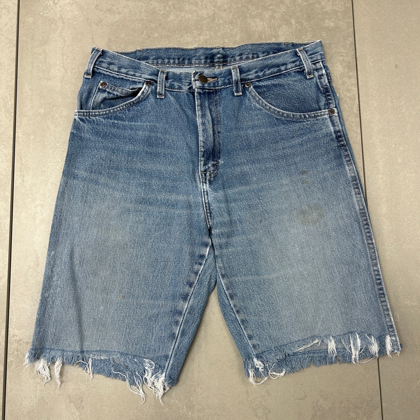Vintage Dickies Workwear Carpenter Blue Baggy Shorts - 32