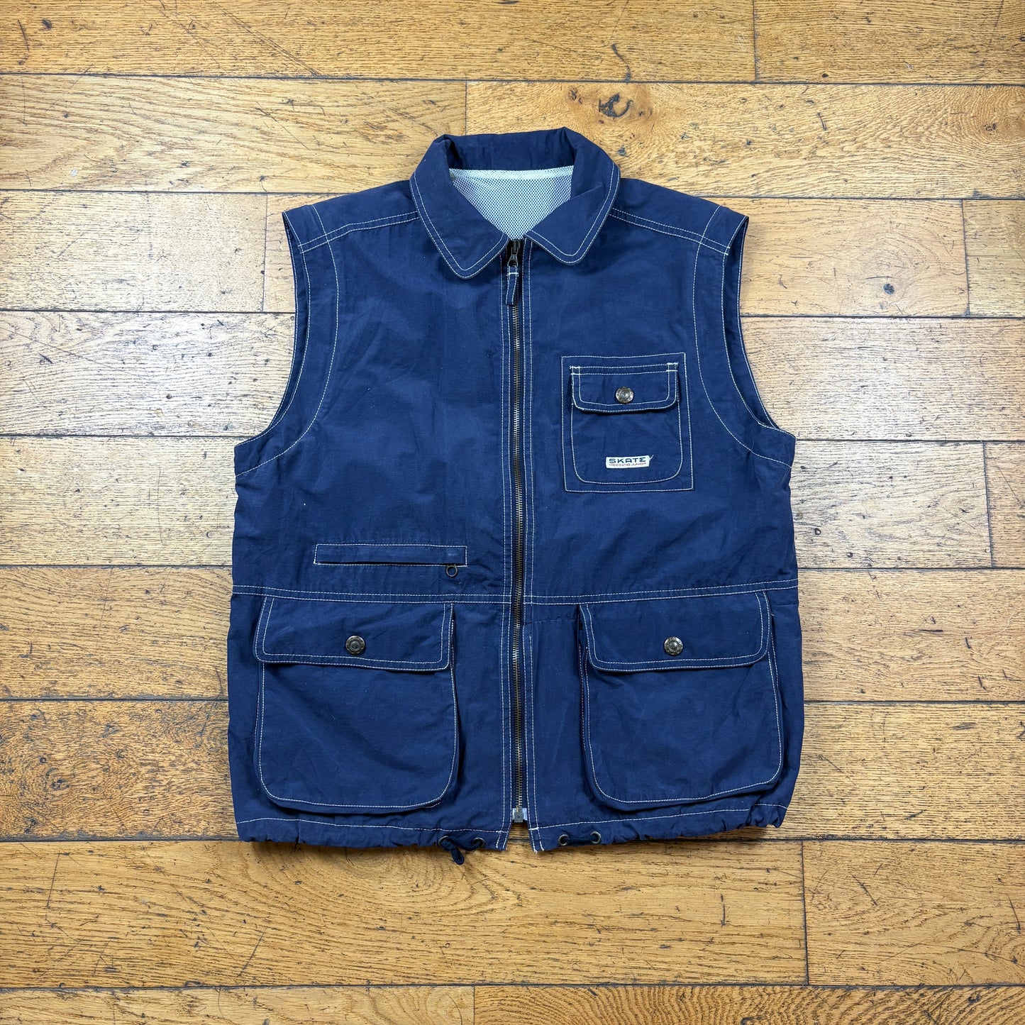 Vintage Skate Navy Gilet Vest - M