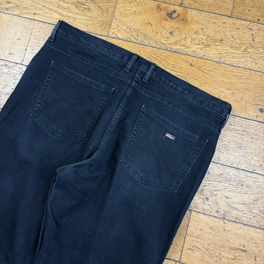 Vintage Dickies Black Workwear Carpenter Baggy Trousers - 38