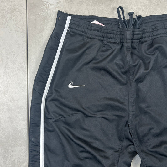 Vintage Nike Black Baggy Tracksuit Track Pants Bottoms - XL