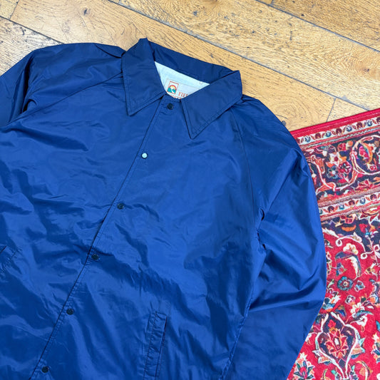 Vintage Navy Nylon Coach Harrington Jacket - L