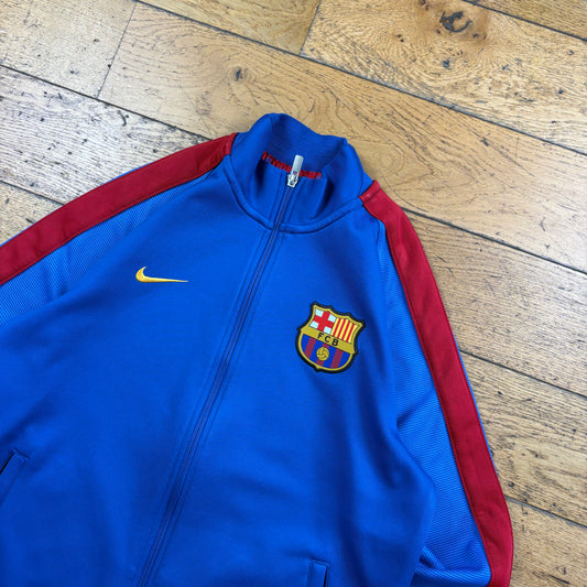 Vintage Nike Barcelona Blue Football Tracksuit Jacket - M