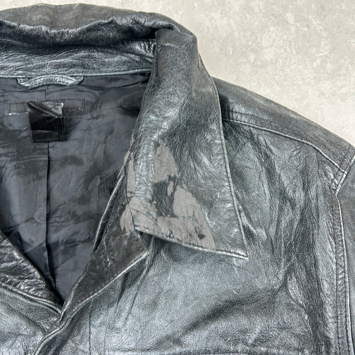 Vintage Aviator Pilot Flight Style Black Genuine Leather Bomber Jacket - M