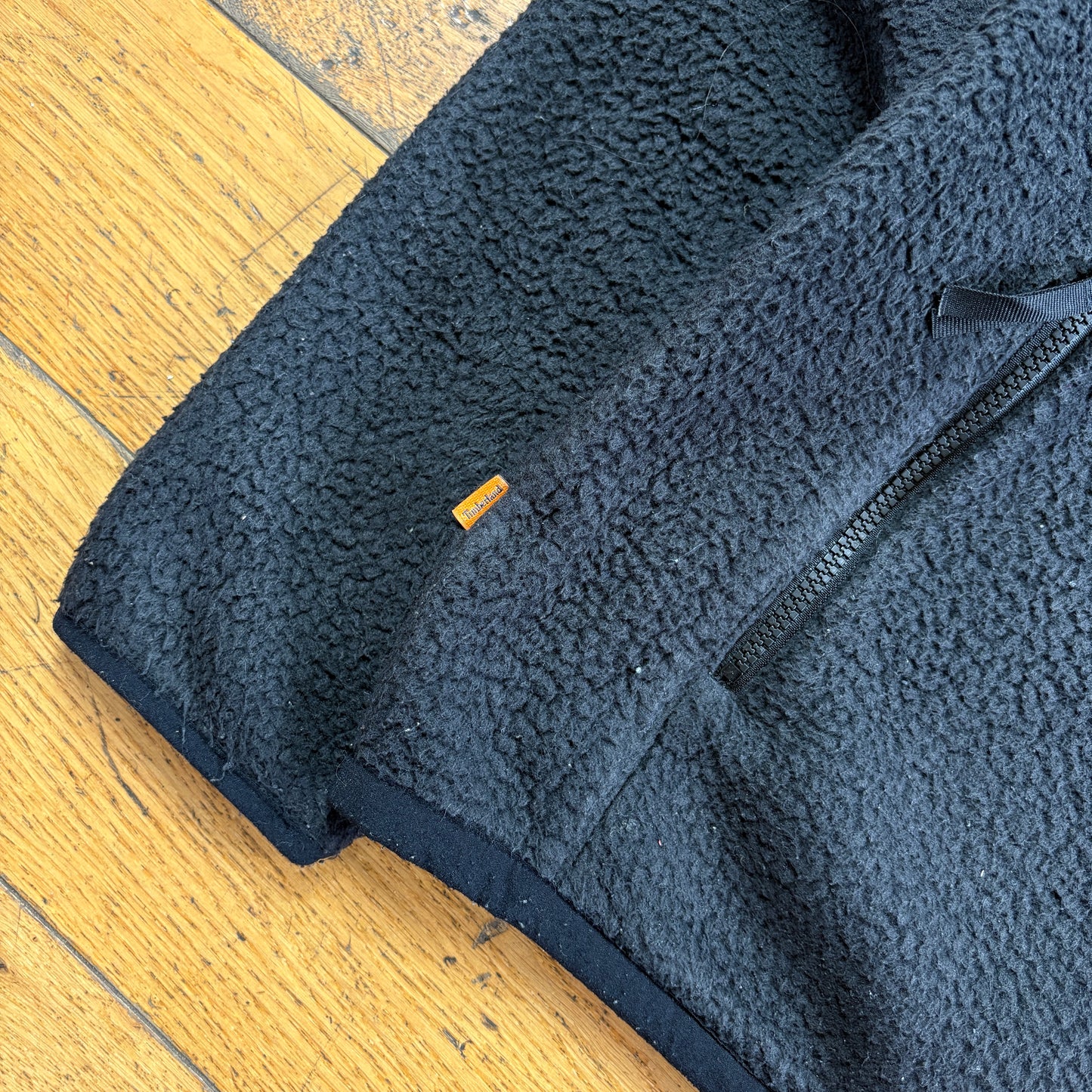 Vintage Timberland Black Embroidered Fleece Sweatshirt - M