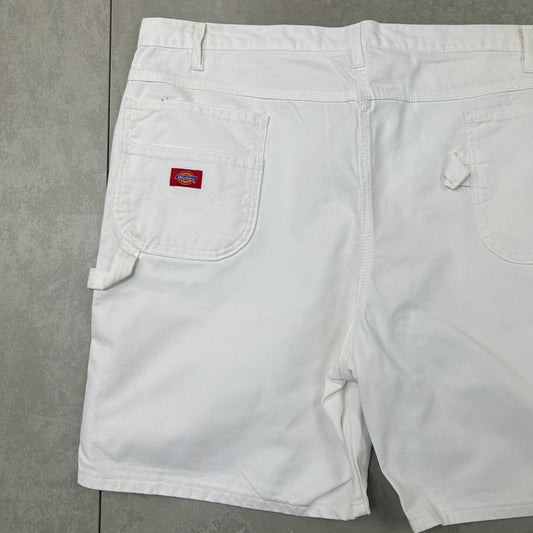 Vintage Dickies Workwear Carpenter White Baggy Shorts - 46