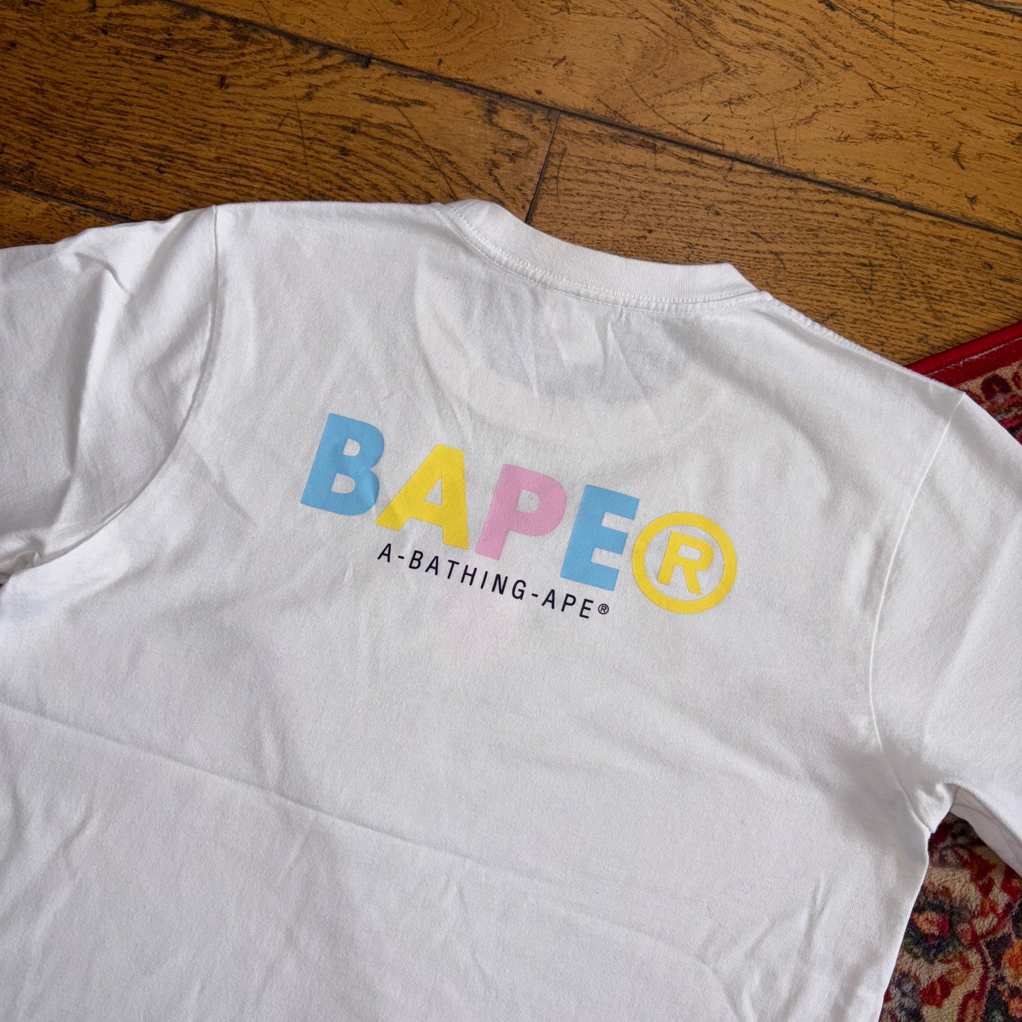Vintage Bape Bathing Ape White Womens Graphic T-Shirt - S