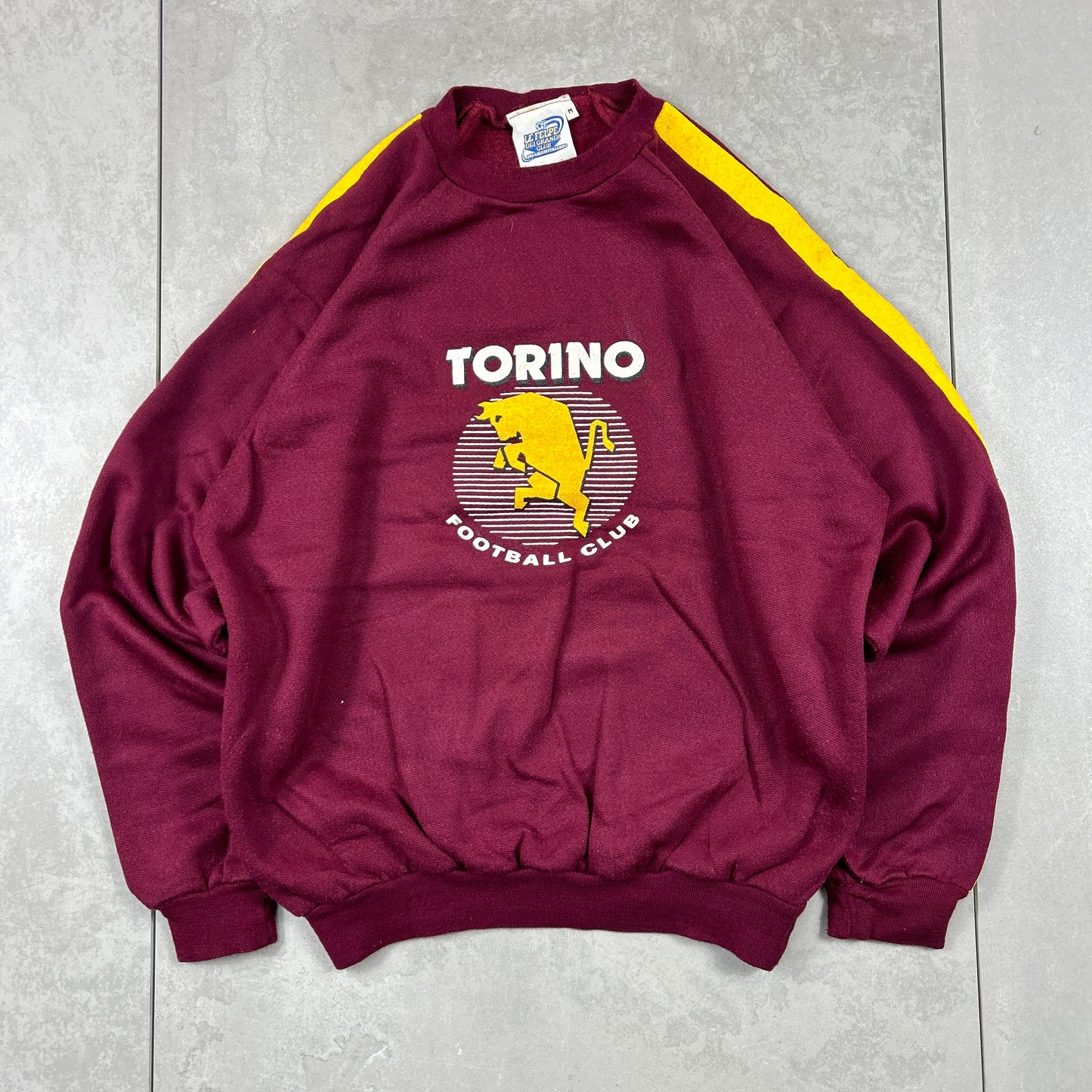Vintage 90s Rare Torino FC Football Burgundy Sweatshirt - M