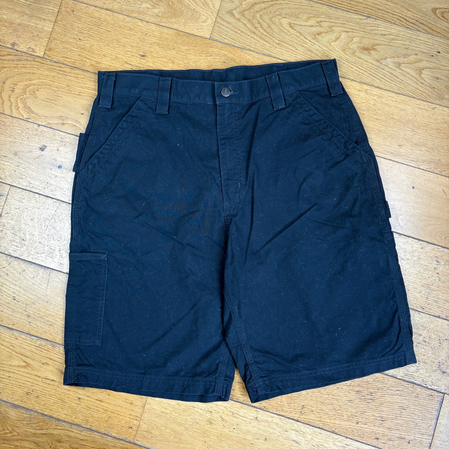 Vintage Carhartt Workwear Black Baggy Carpenter Shorts - 36