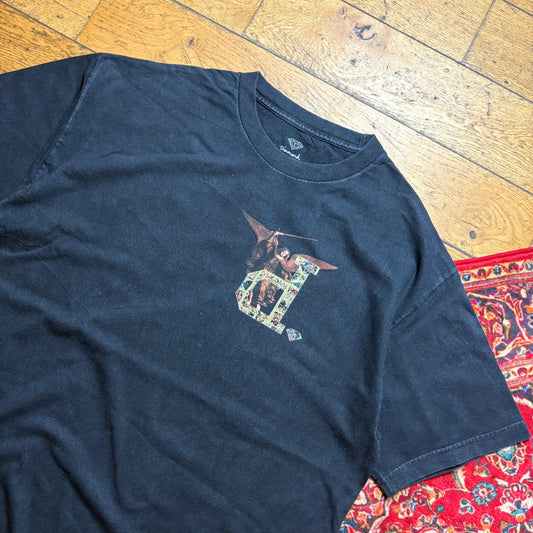 Vintage Diamond Skateboards Black Graphic T-Shirt - XL