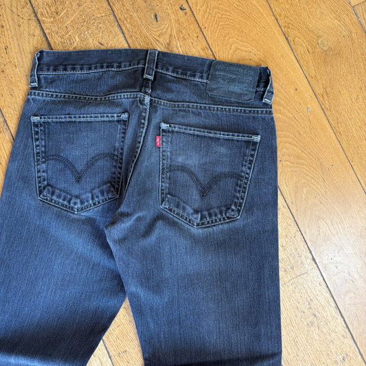 Vintage Levis 511 Slim Grey Black Denim Jeans - 32