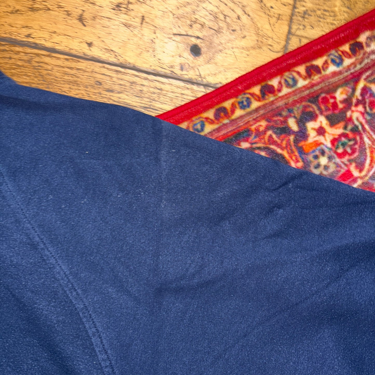Vintage Champion Navy Boxy Embroidered Sweatshirt - 2XL